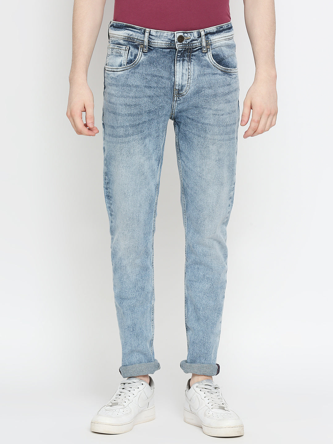 Being Human Mens Slim Fit Denim - Light Tone