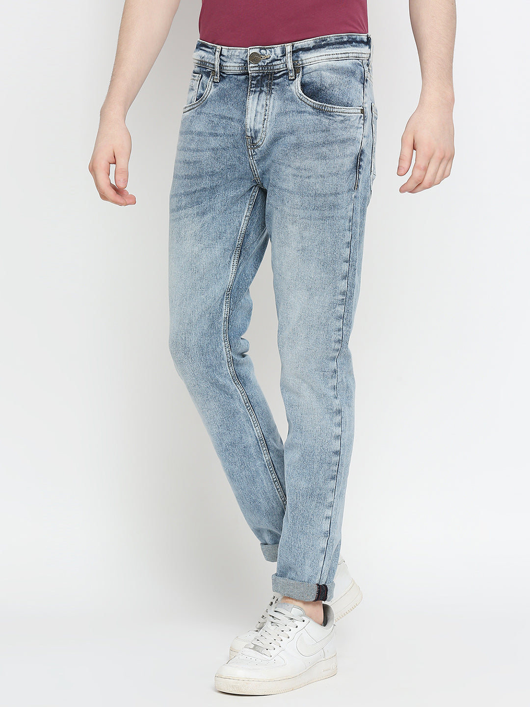 Being Human Mens Slim Fit Denim - Light Tone