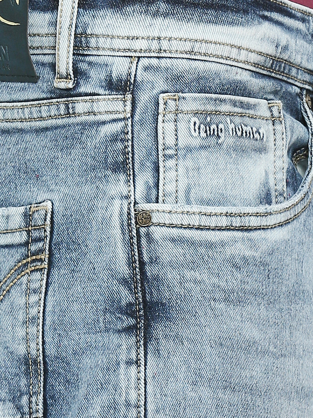 Being Human Mens Slim Fit Denim - Light Tone