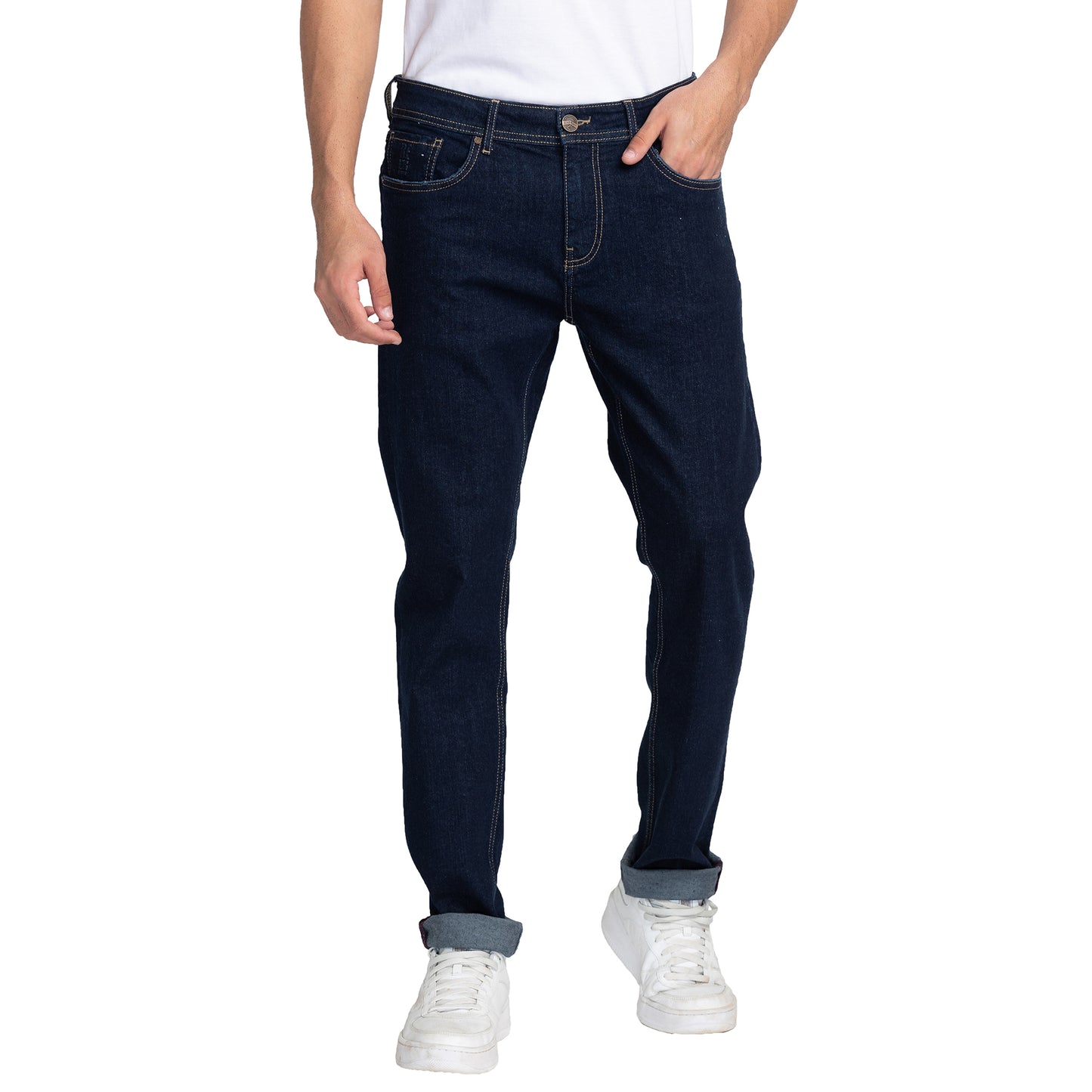 Being Human Mens Slim Straight Fit Denim - Dark Tone