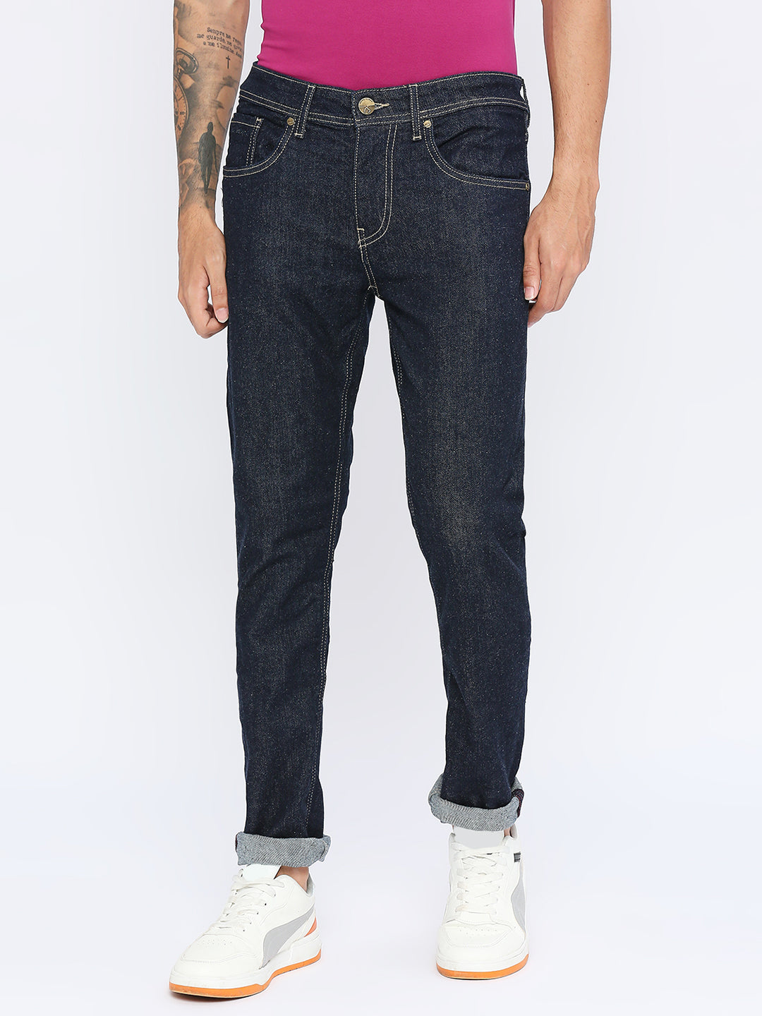 Being Human Mens Slim Fit Denim - Dark Tone