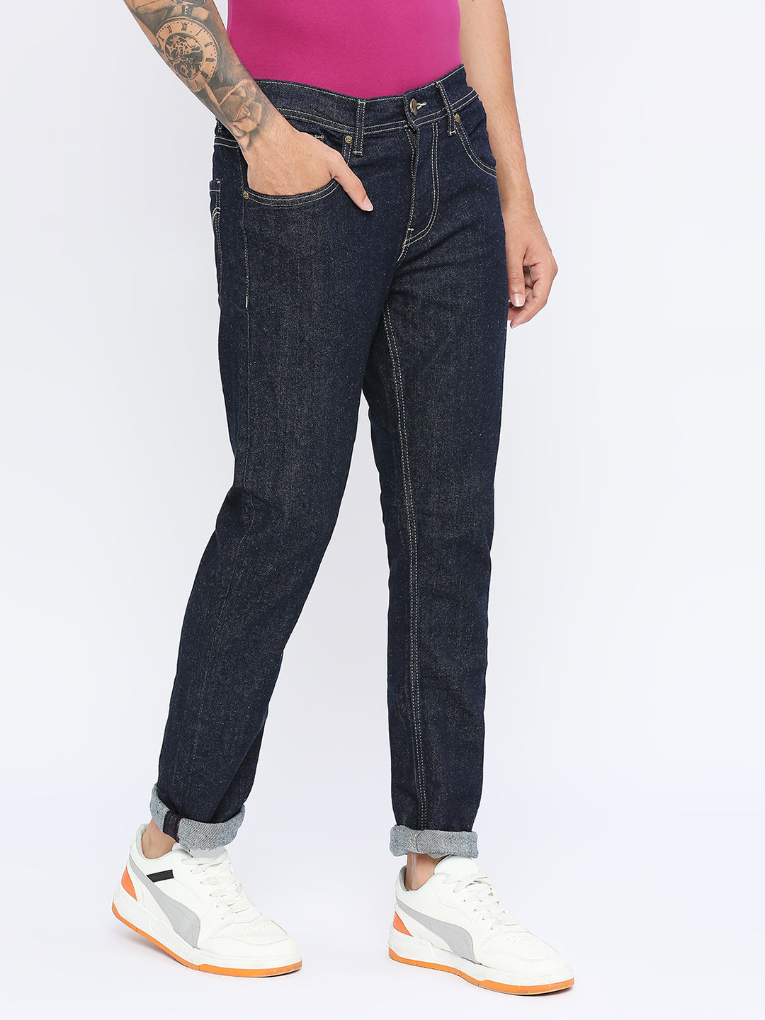 Being Human Mens Slim Fit Denim - Dark Tone