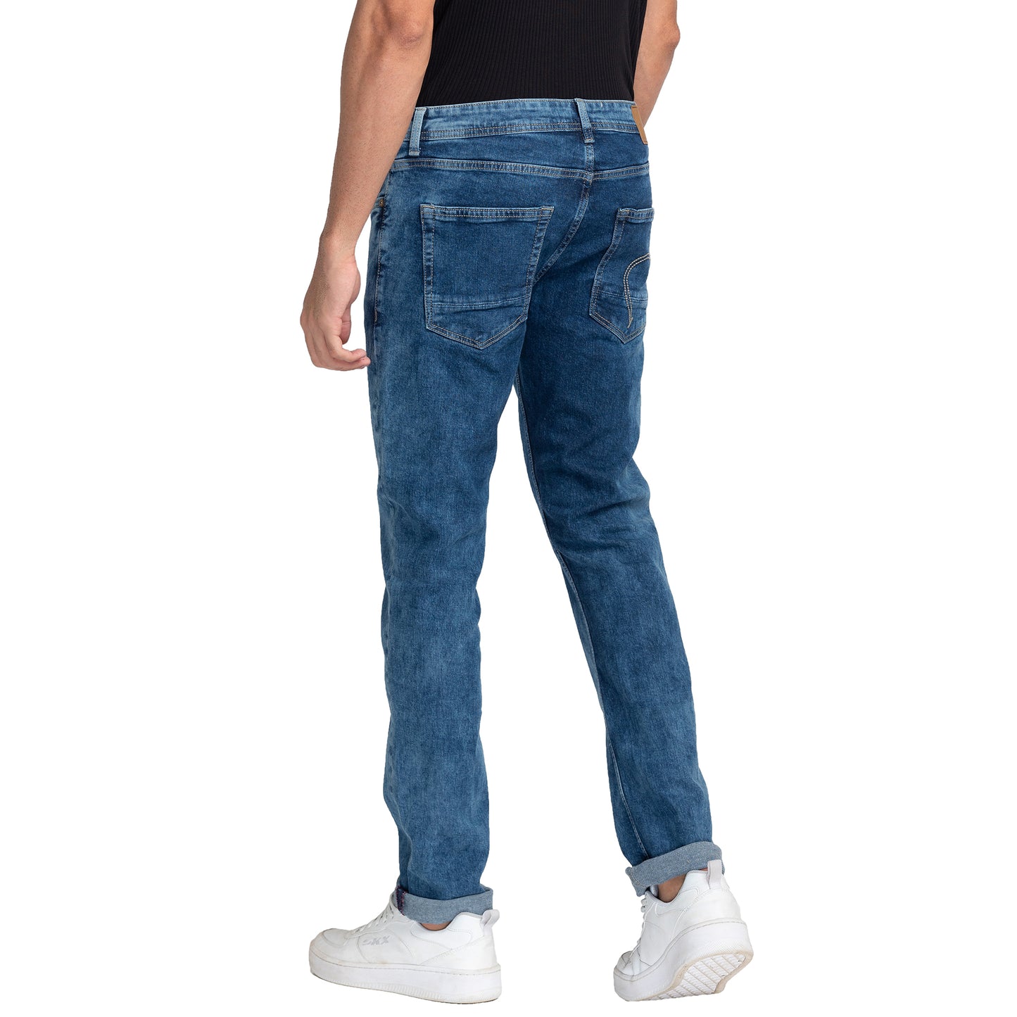 Being Human Mens Slim Straight Fit Denim - Mid Tone