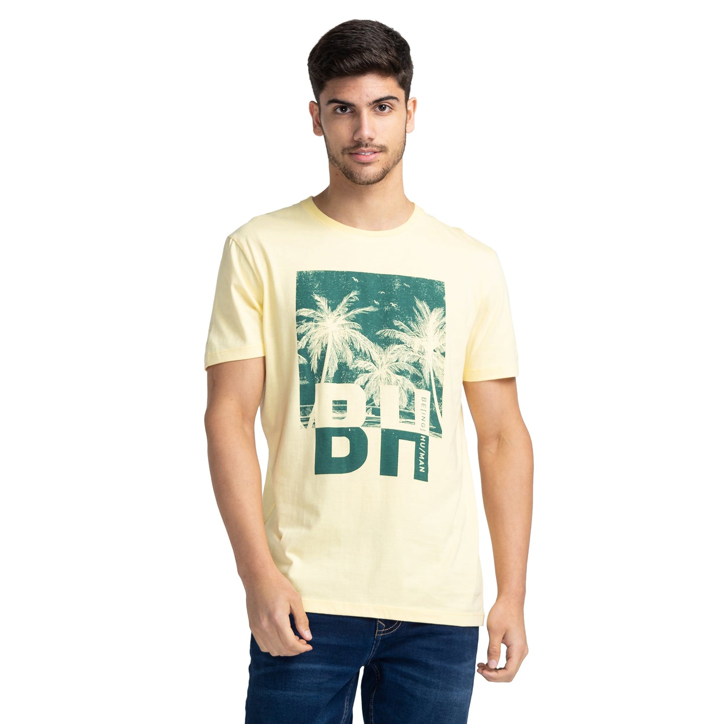 Being Human Regular Fit Men Crew Neck T-Shirts