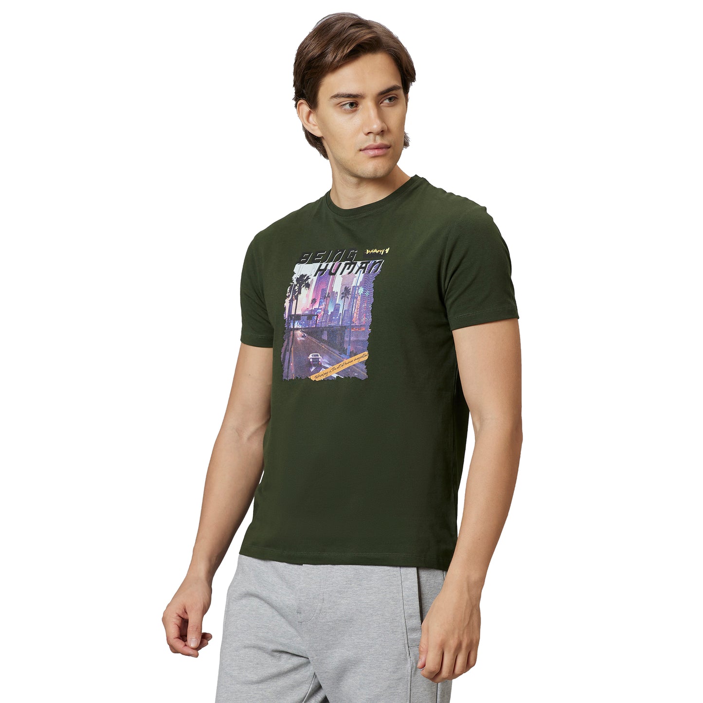 Being Human Regular Fit Men Crew Neck T-Shirts