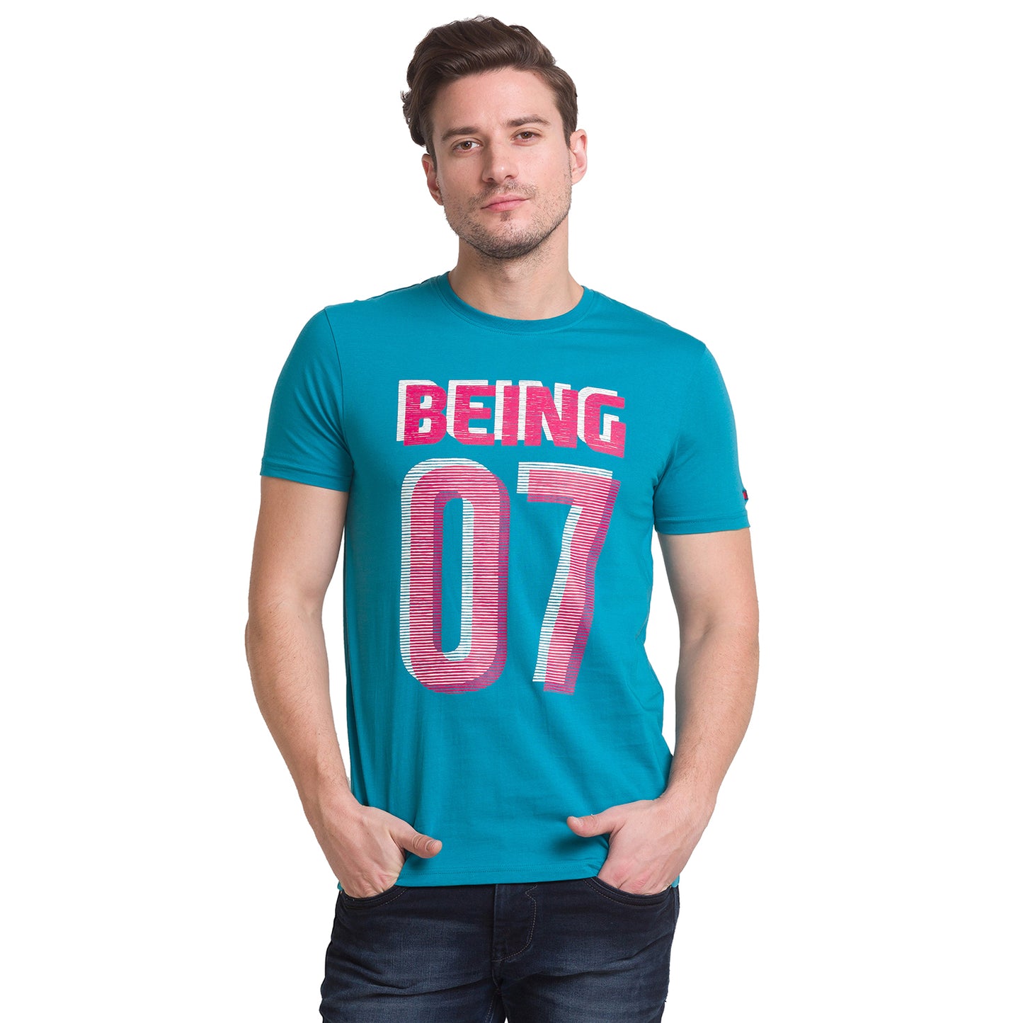 Being Human Mens Crew Neck - Dark Teal