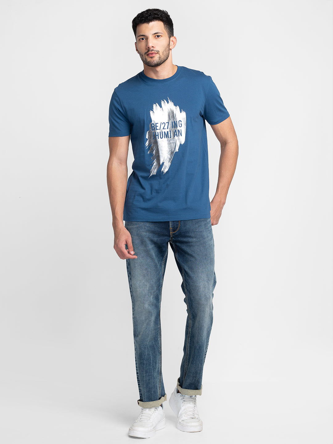 Being Human Mens Boot Cut Fit Denim - Mid Tone