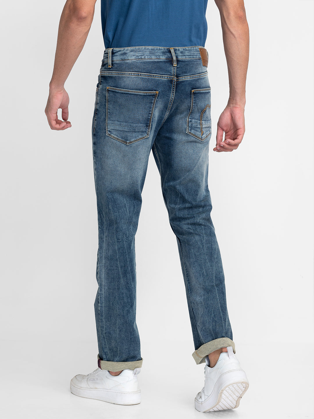 Being Human Mens Boot Cut Fit Denim - Mid Tone