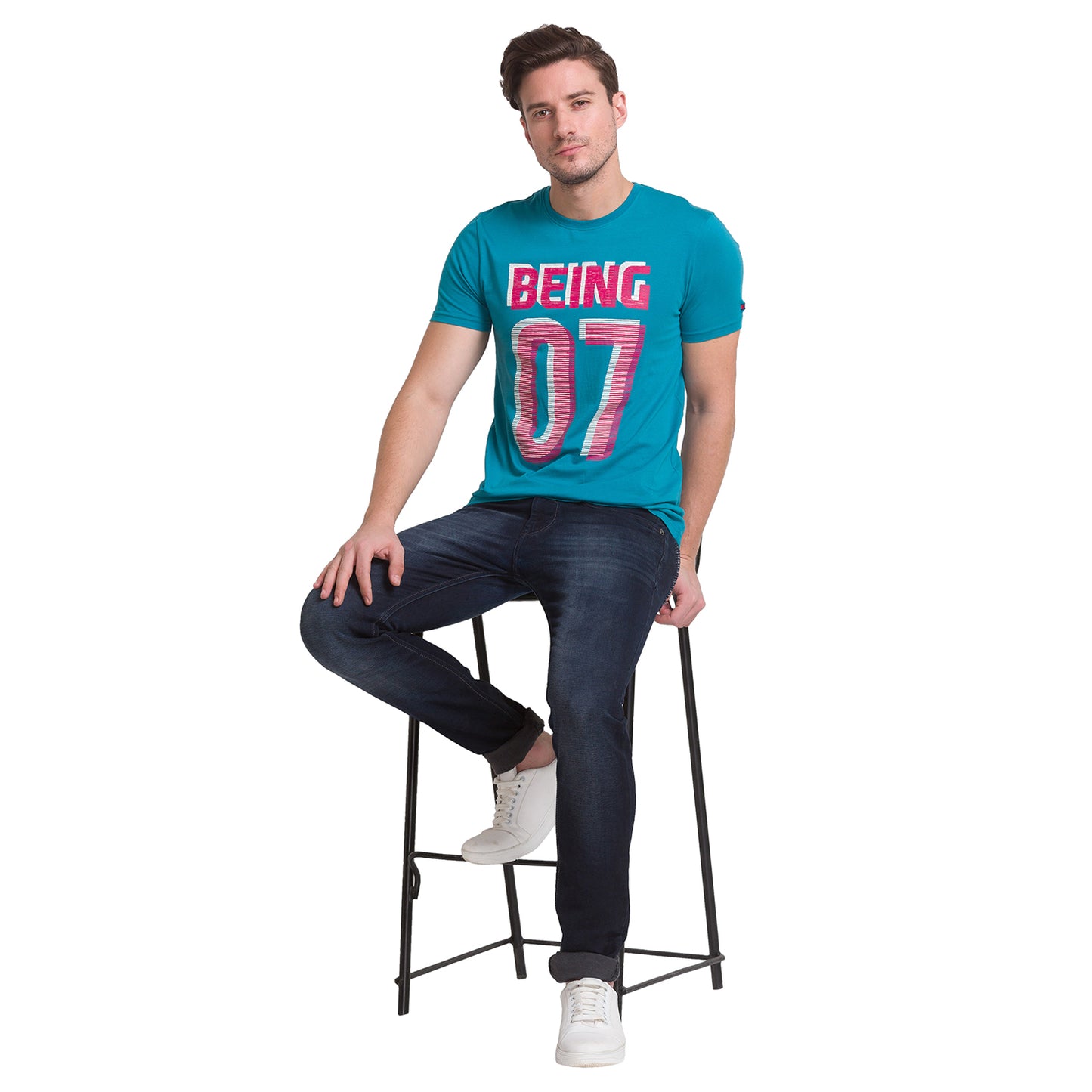 Being Human Mens Crew Neck - Dark Teal