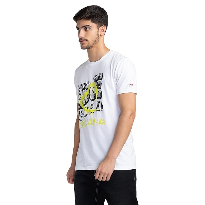 Being Human Mens Top Crew Neck - White