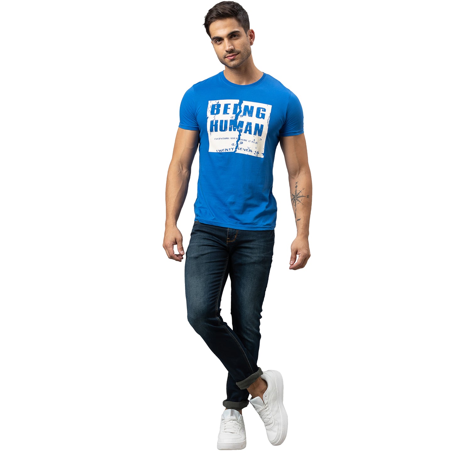 Being Human Mens Slim Fit Denim - Dark Tone