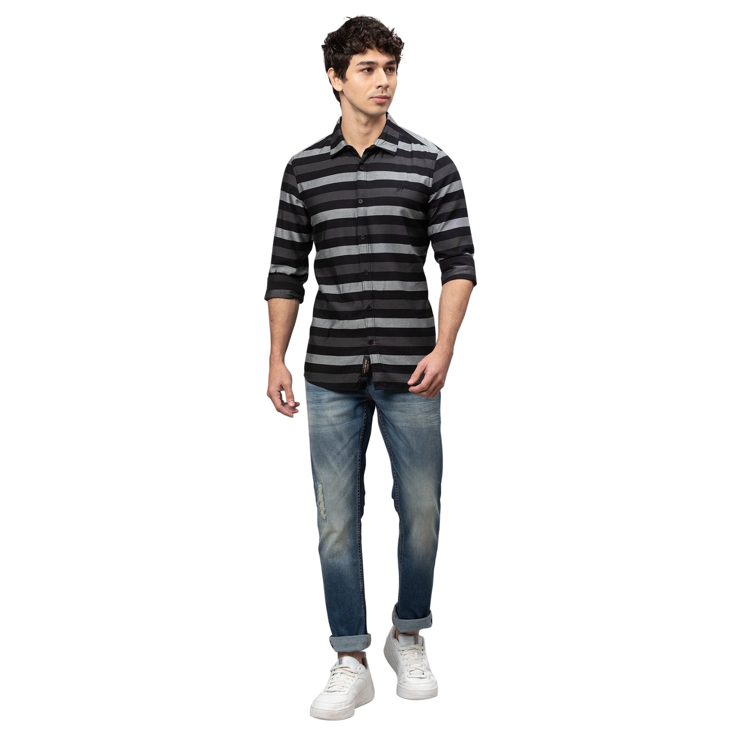Being Human Mens Slim Straight Fit Denim - Mid Tone