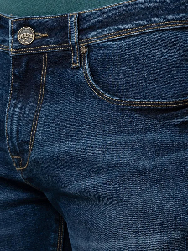 Being Human Mens Bottom Denim - Mid Tone