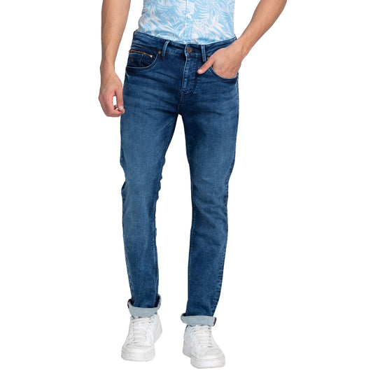 Being Human Mens Slim Straight Fit Denim - Mid Tone