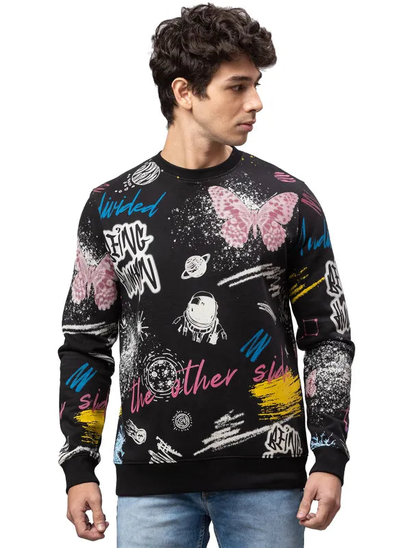 Being Human Mens Top Sweatshirt - Jet Black
