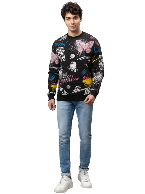 Being Human Mens Top Sweatshirt - Jet Black