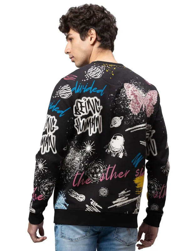 Being Human Mens Top Sweatshirt - Jet Black