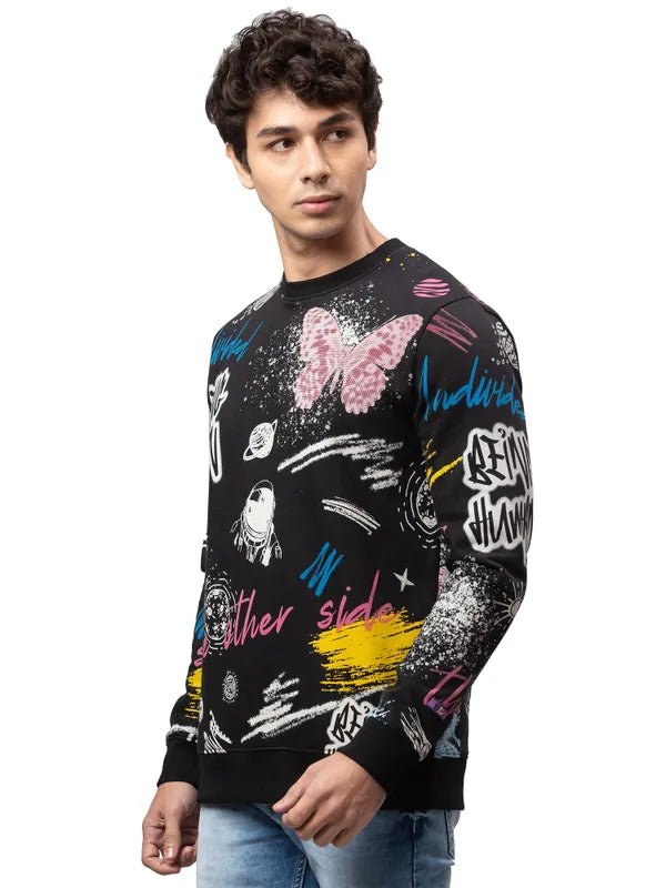 Being Human Mens Top Sweatshirt - Jet Black