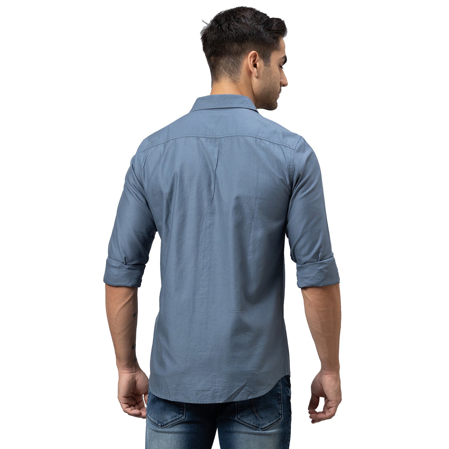 Being Human Mens Slim Fit Shirts - Grey