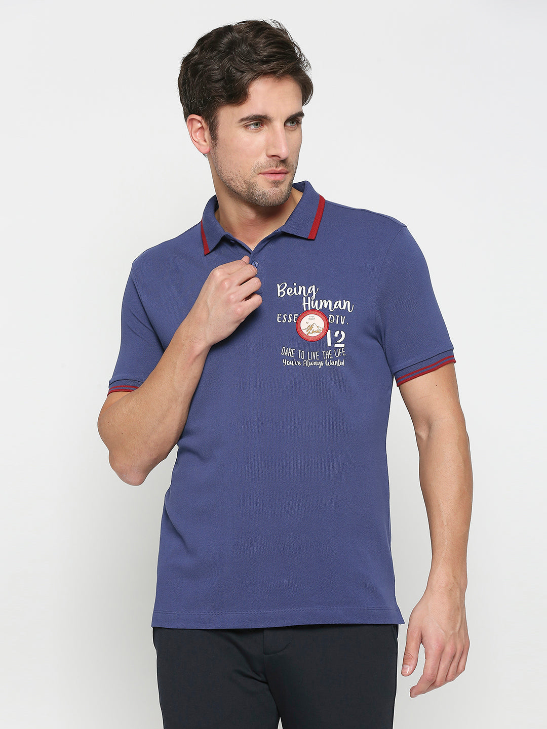 Being Human Mens Regular Fit Polo Neck