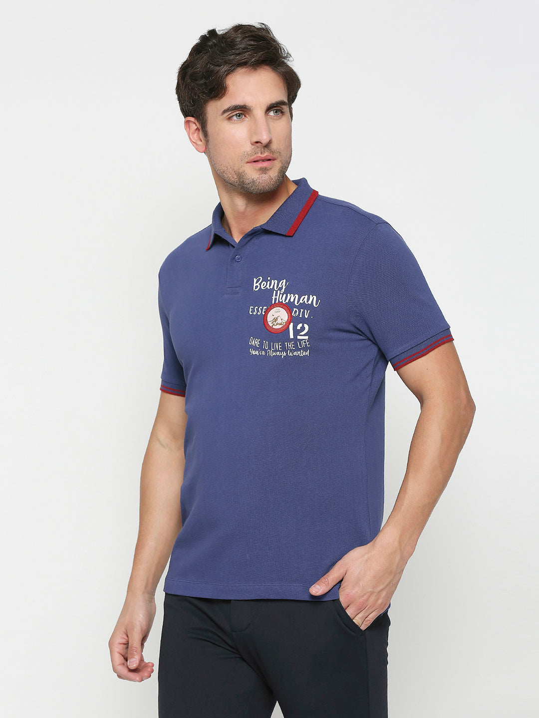 Being Human Mens Regular Fit Polo Neck