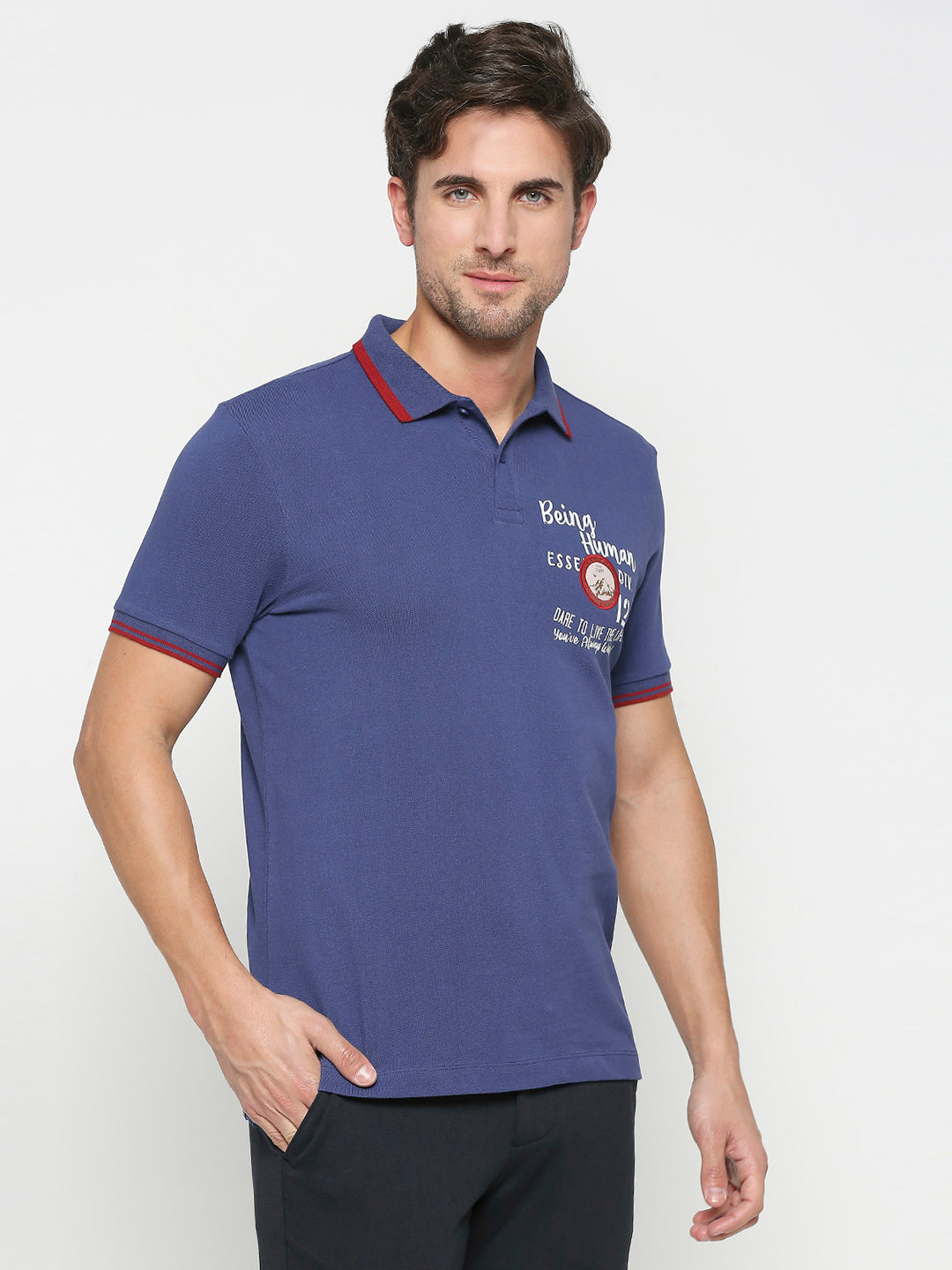 Being Human Mens Regular Fit Polo Neck