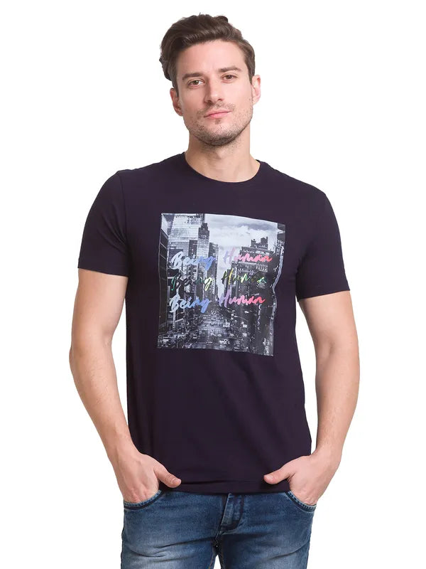 Being Human Mens Top Crew Neck - Navy