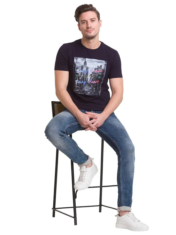 Being Human Mens Top Crew Neck - Navy