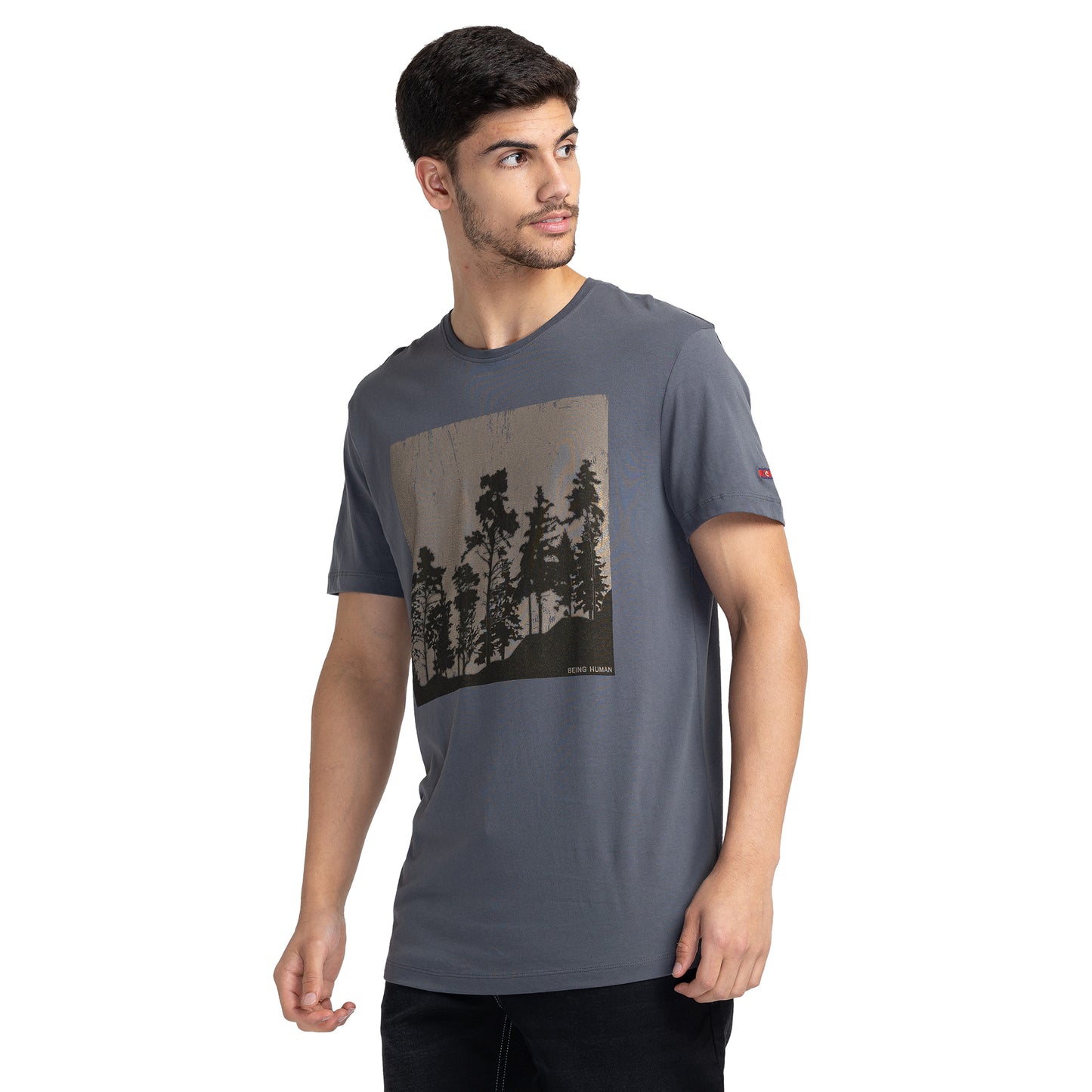 Being Human Mens Crew Neck - Slate Grey