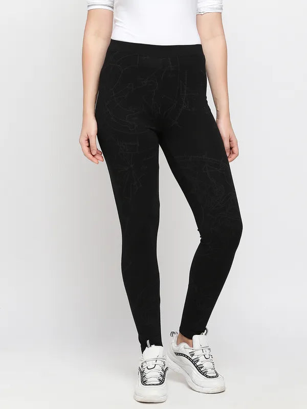 Being Human Womens Legging Fit Leggings - Jet Black