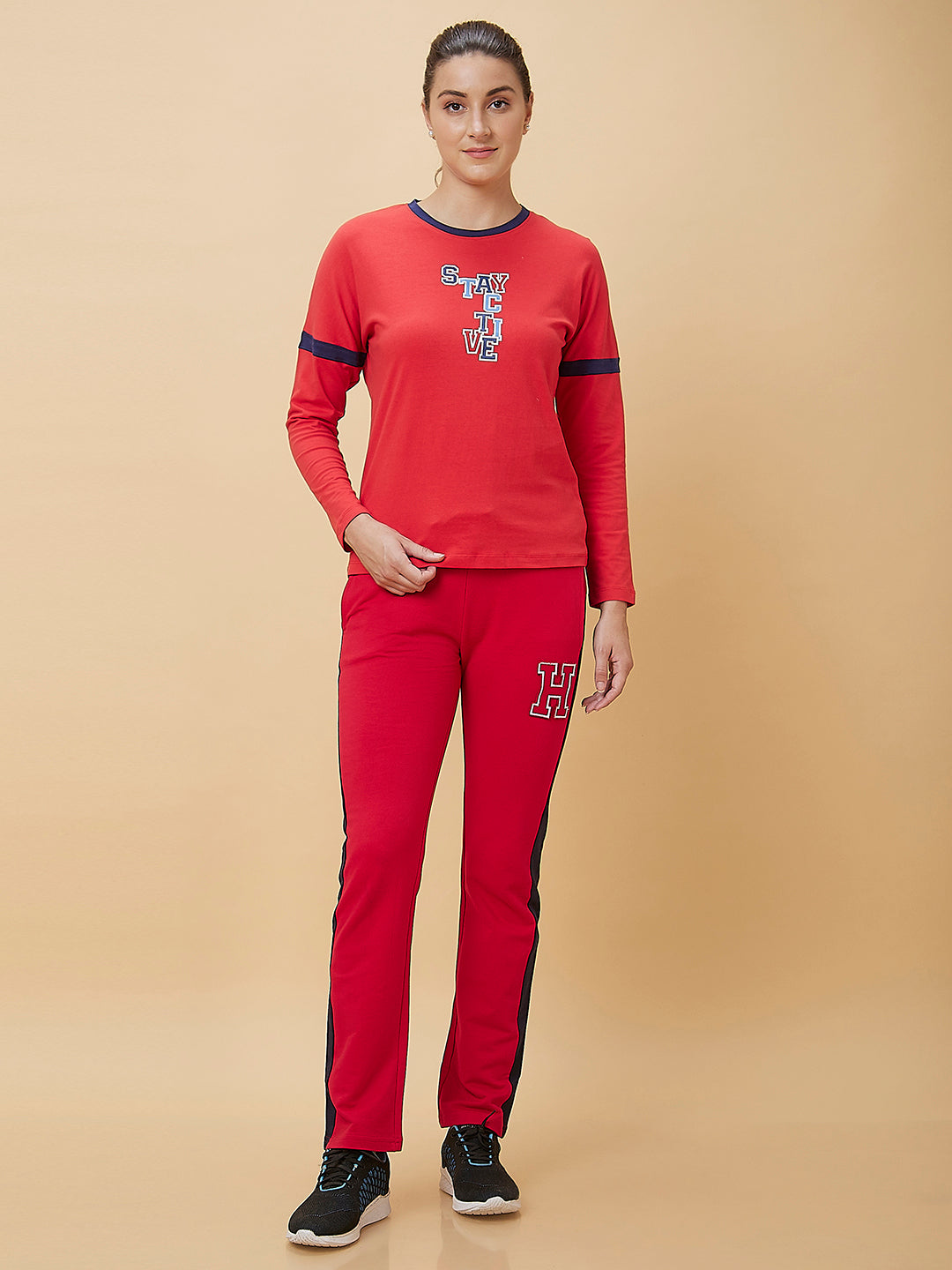 Being Human Womens Basic Fit T-Shirts - Red