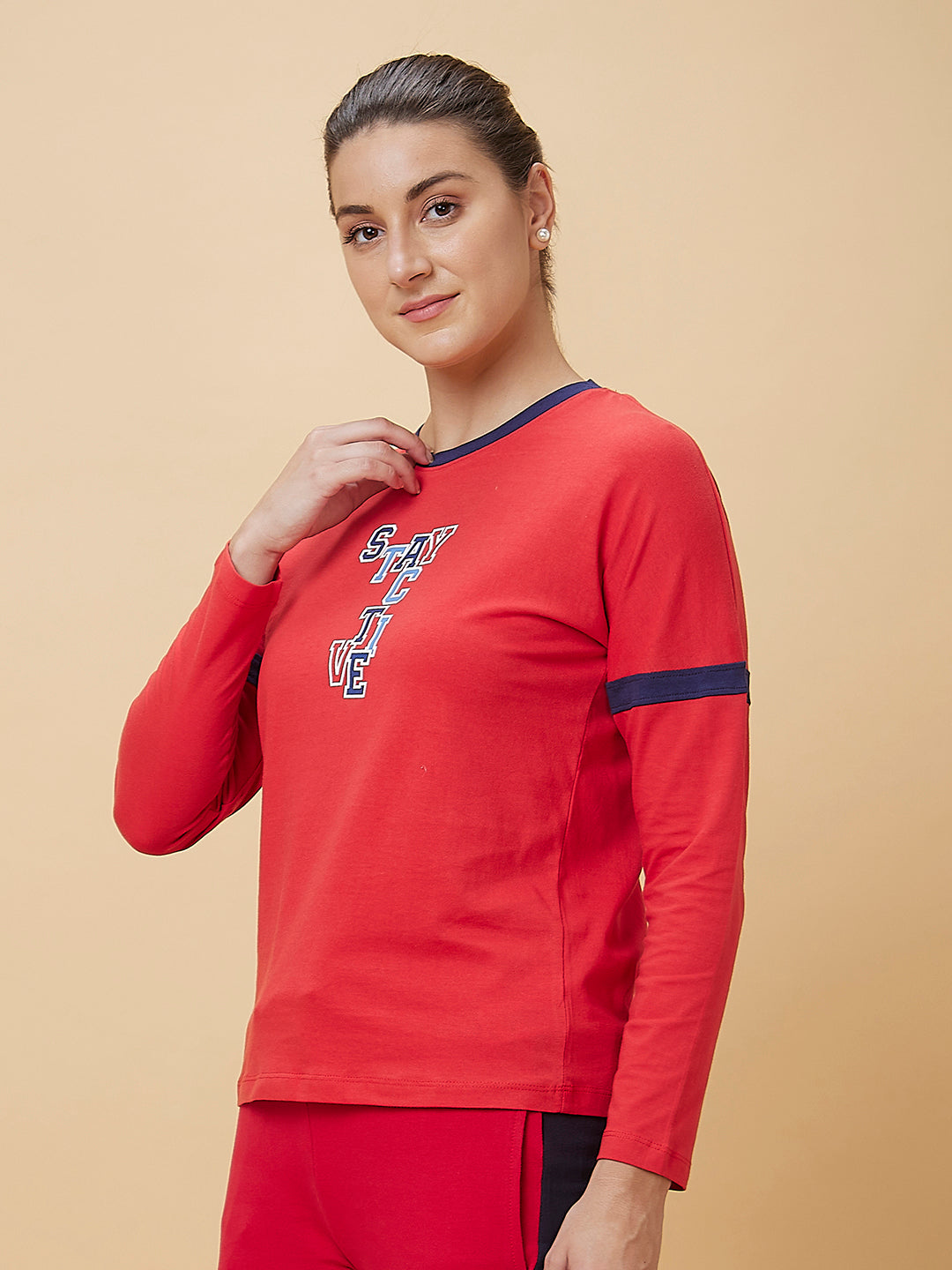Being Human Womens Basic Fit T-Shirts - Red