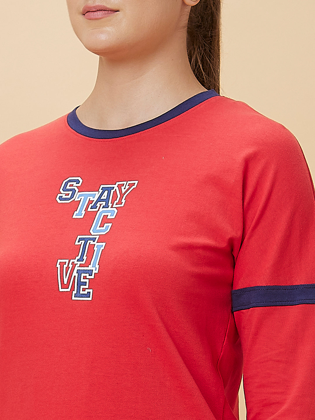 Being Human Womens Basic Fit T-Shirts - Red