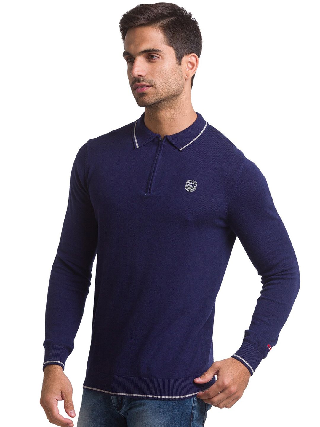 Being Human Regular Fit Men Polo Neck T-Shirts